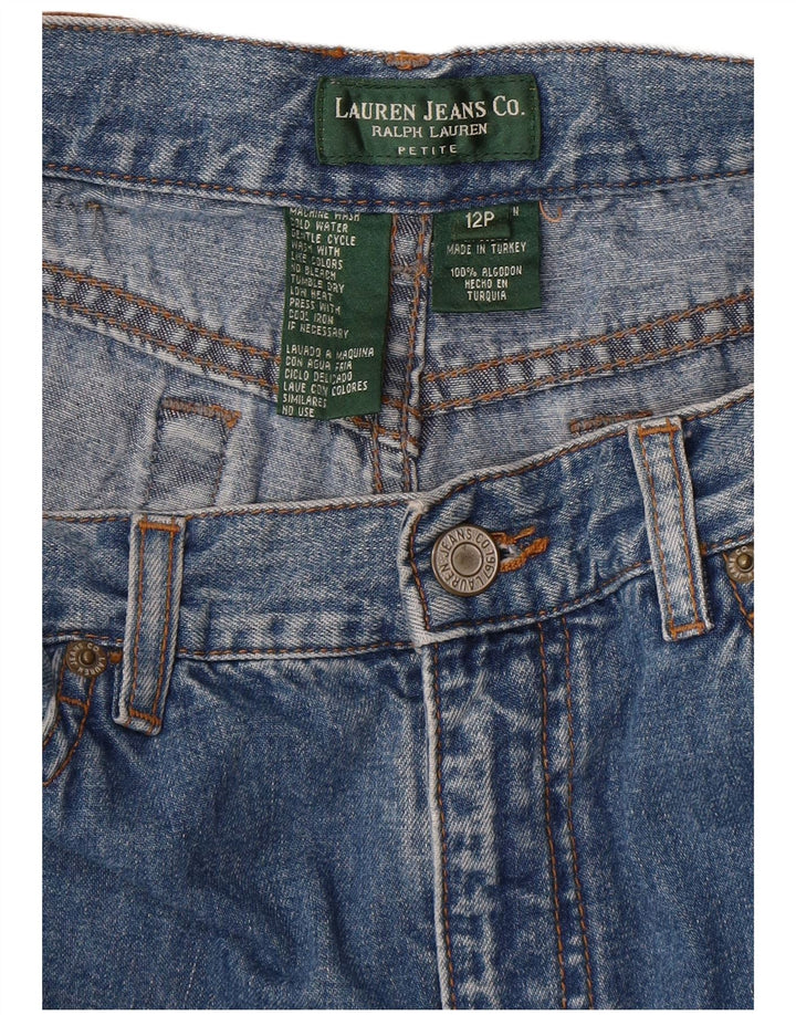 Ralph Lauren - Pantalones cortos de mezclilla para mujer, talla 12, grande, W30, algodón azul