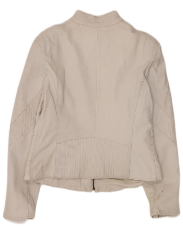 Schegge Chaqueta de cuero para mujer IT 52 2XL Blanco