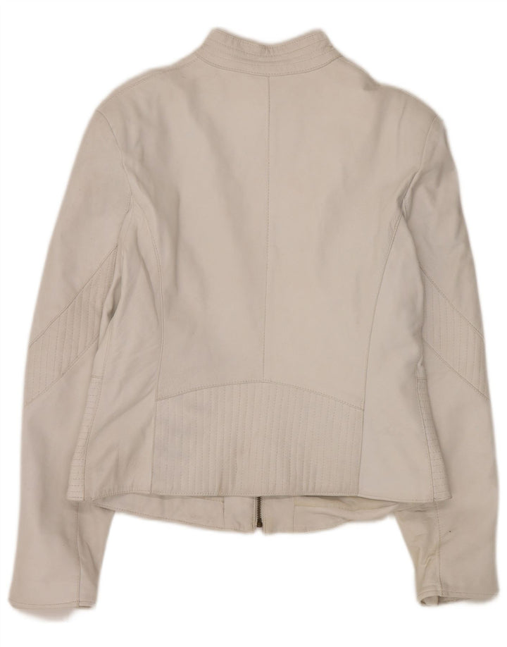 Schegge Chaqueta de cuero para mujer IT 52 2XL Blanco