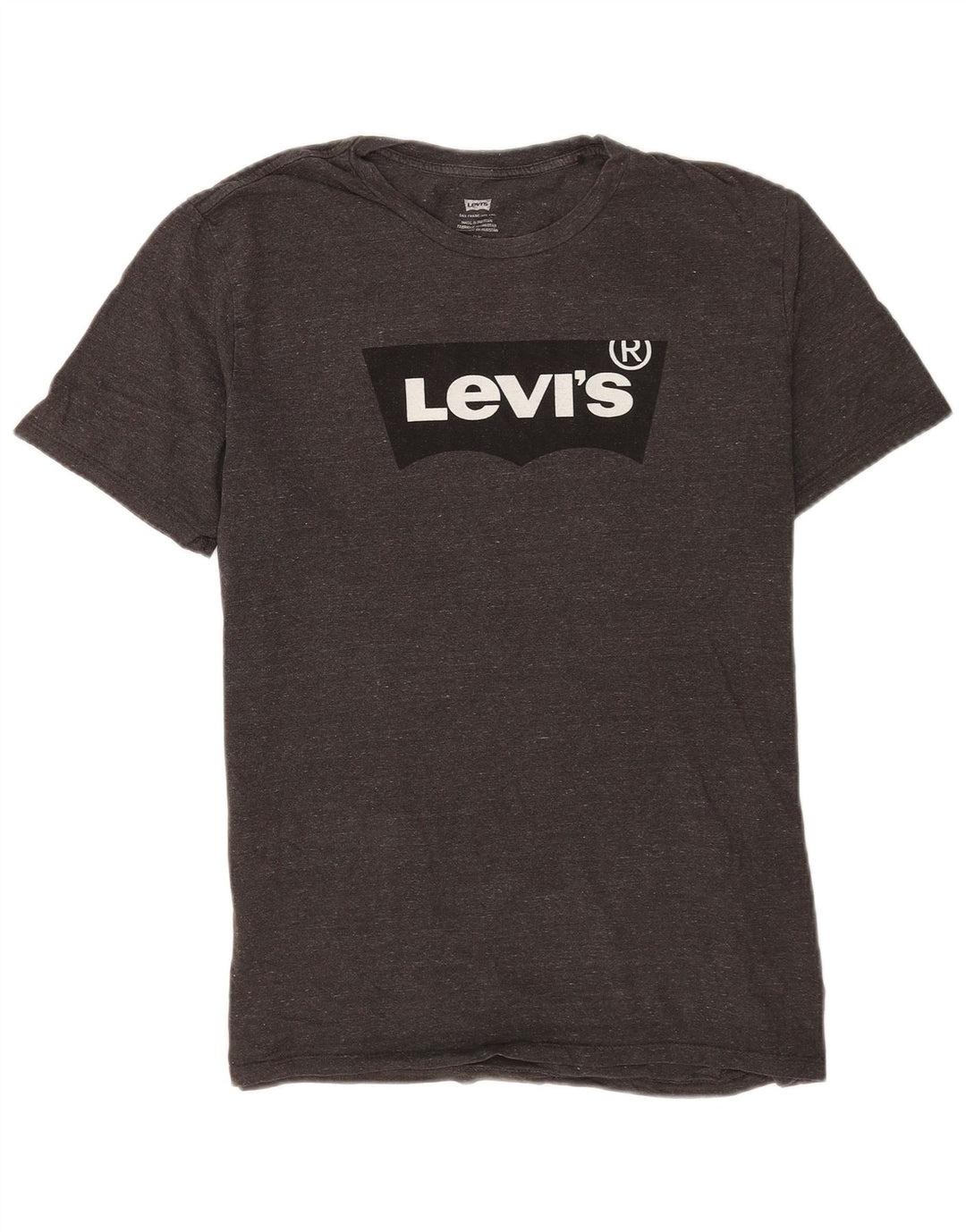 Levi's Camiseta gráfica para hombre Top grande de algodón moteado gris