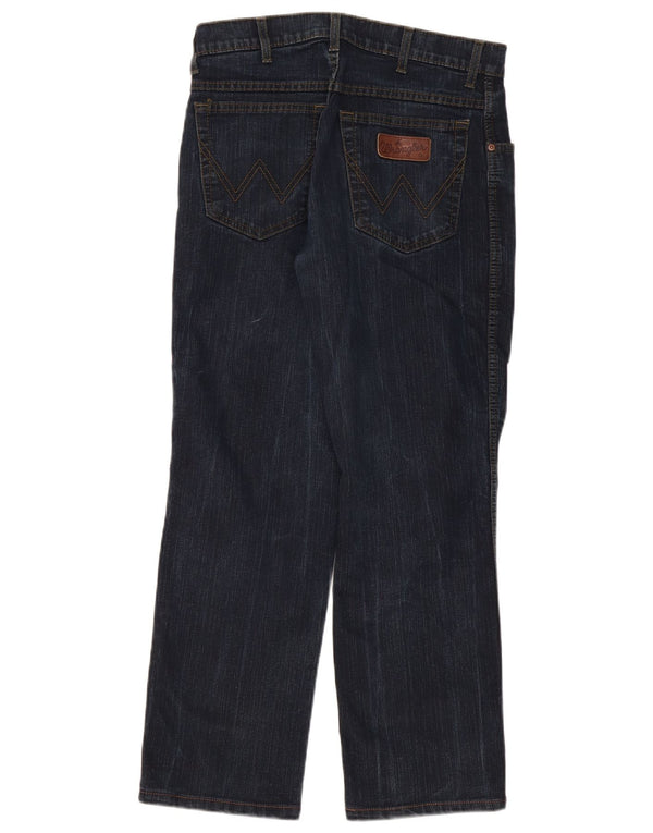 Wrangler Vaqueros rectos elásticos Texas para hombre W31 L30 Algodón azul marino