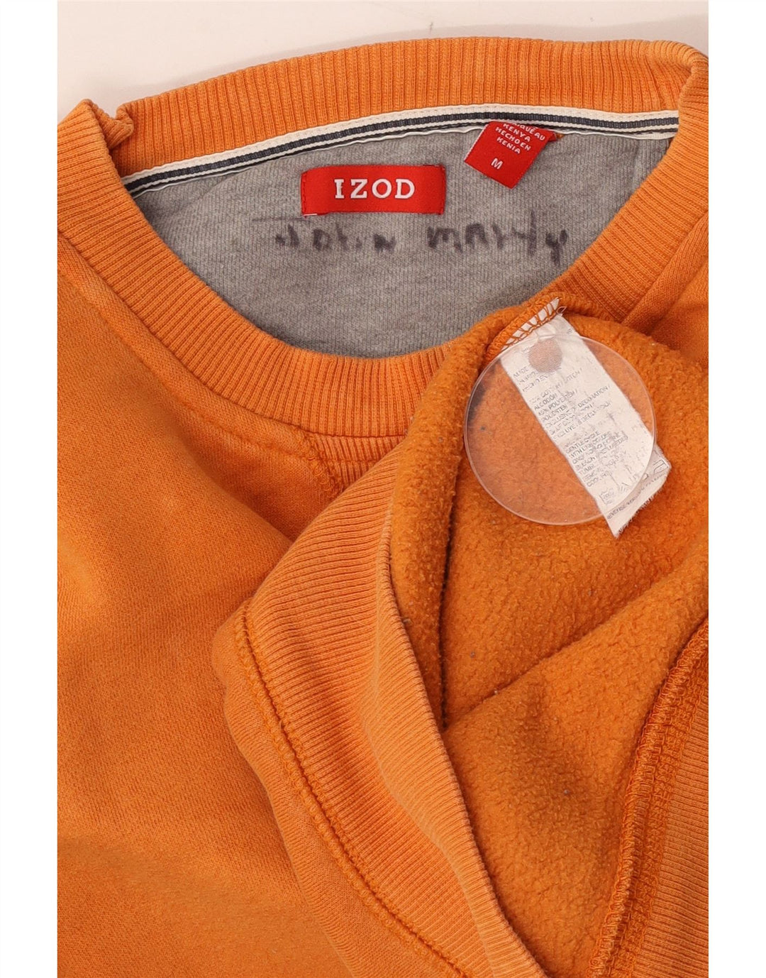 Izod Hombre Sudadera Jumper Medium Naranja Algodón