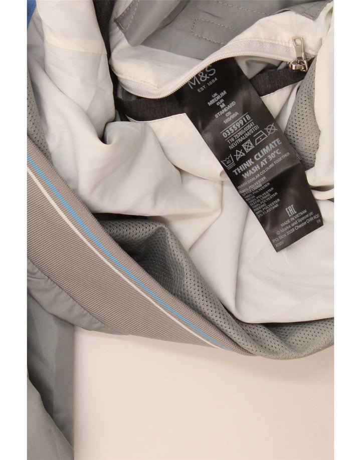 Marks & Spencer Chaqueta Bomber para Hombre UK 38 Poliéster Gris Medio