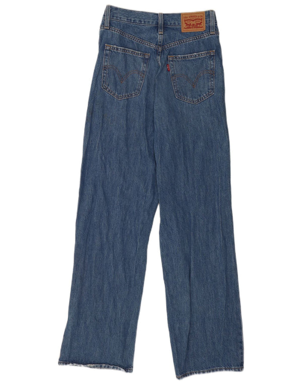 Levi's Vaqueros Rectos De Tiro Alto Desgastados Para Mujer W26 L31 Algodón Azul