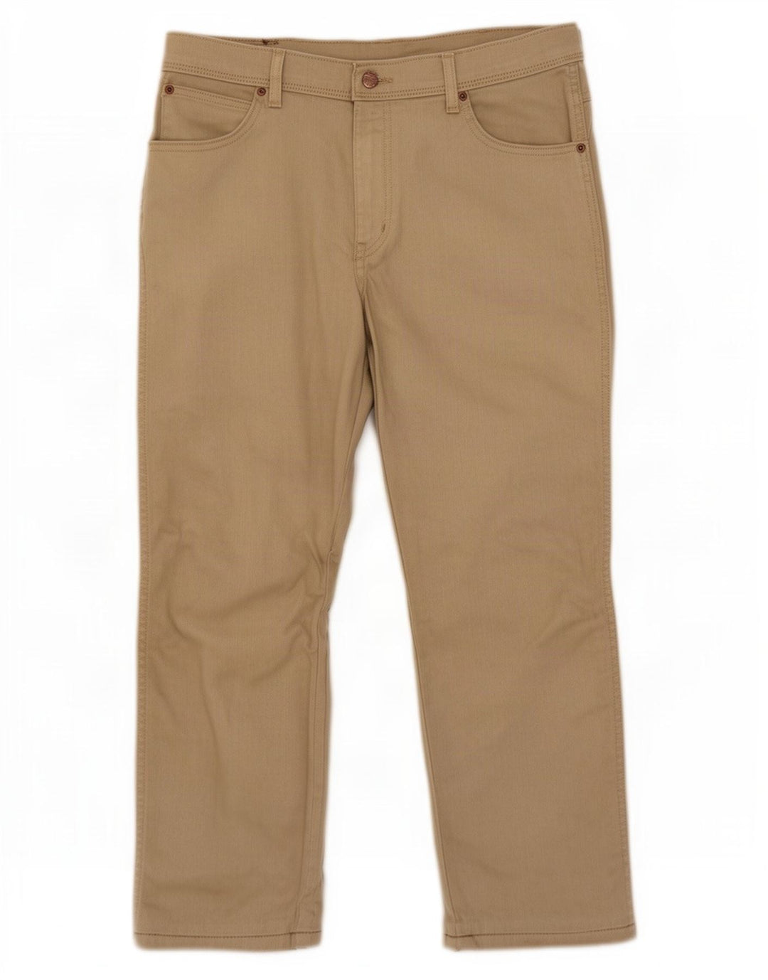 Wrangler Vaqueros recortados para hombre W36 L25 Algodón beige