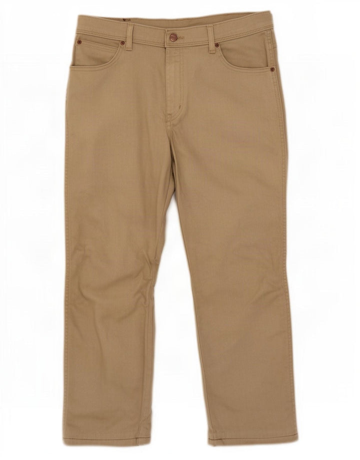 Wrangler Vaqueros recortados para hombre W36 L25 Algodón beige