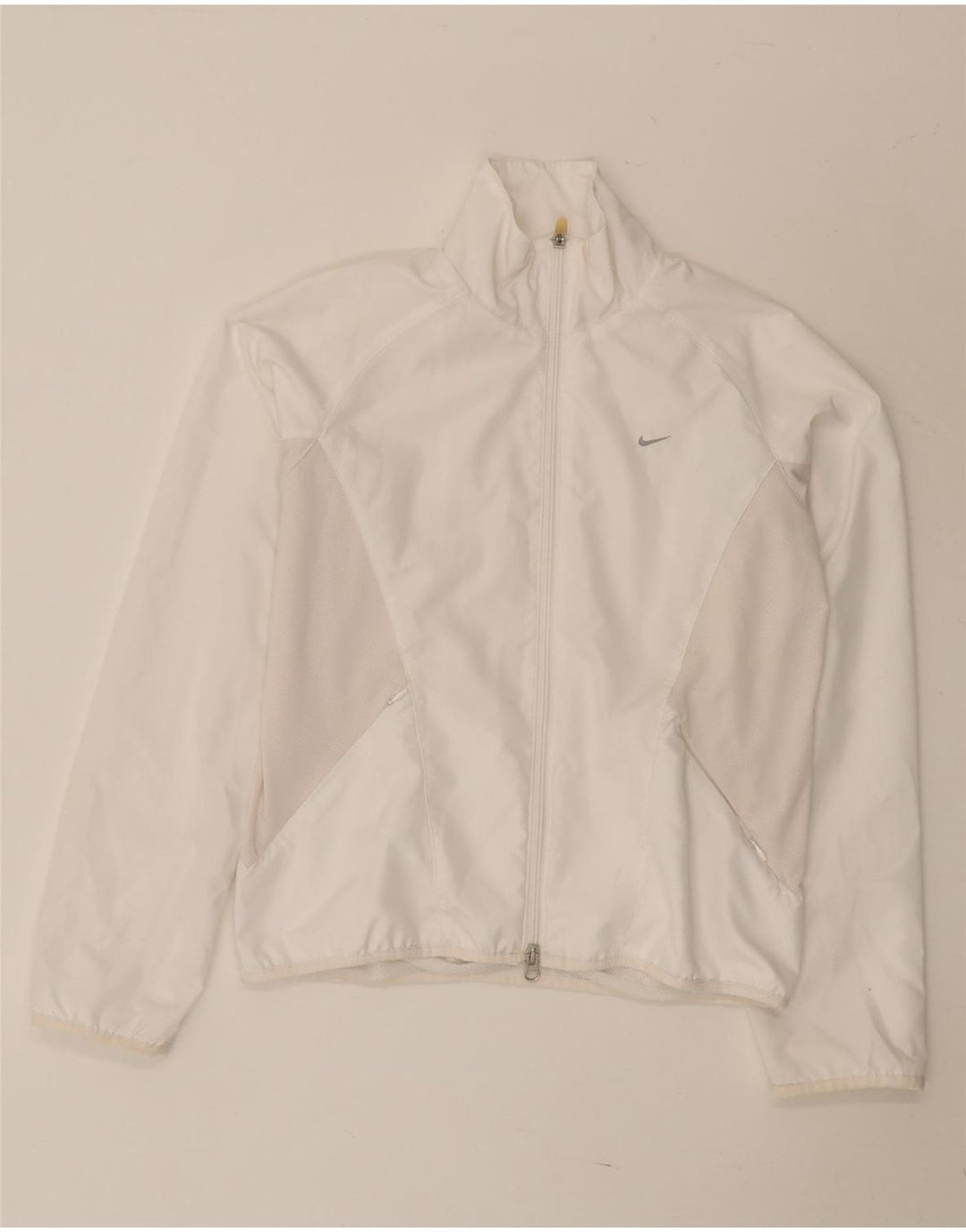 NIKE - Chaqueta de chándal para mujer, talla 40, poliéster blanco mediano