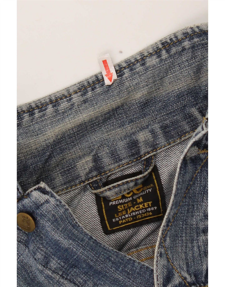 Lee Chaqueta Vaquera Corta para Mujer UK 42 Algodón Azul Medio