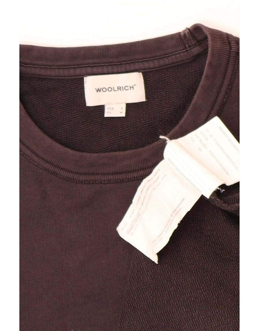 Woolrich - Sudadera holgada para hombre, jersey pequeño de algodón marrón