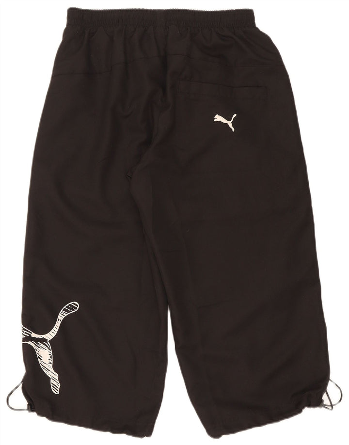 Puma Pantalones de Chándal Capri Gráficos para Hombre Pequeños Negros