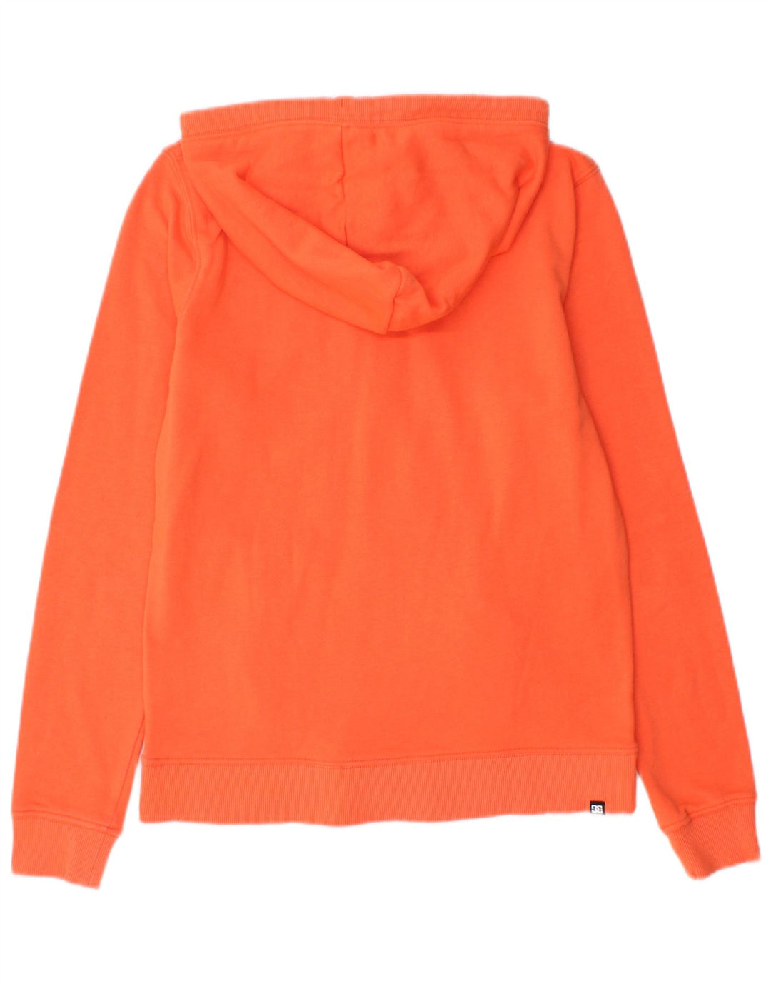 DC Suéter con capucha y cremallera gráfica para mujer UK 10 Small Orange Cotton