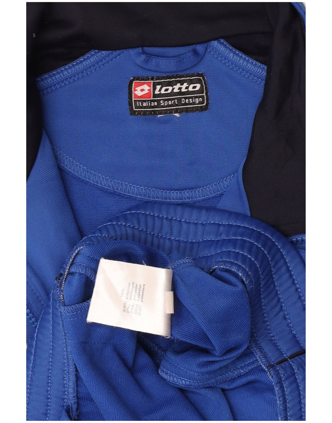 Lotto Chaqueta de chándal para hombre ES 38/40 Poliéster color block azul medio
