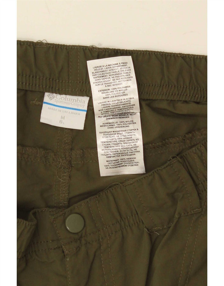 Pantalones cortos cargo Columbia para hombre medianos W32 poliéster verde