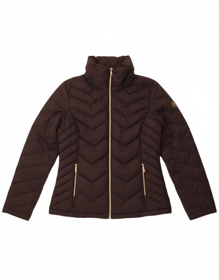 Michael Kors Chaqueta acolchada para mujer UK 44 Mediana Nylon negro