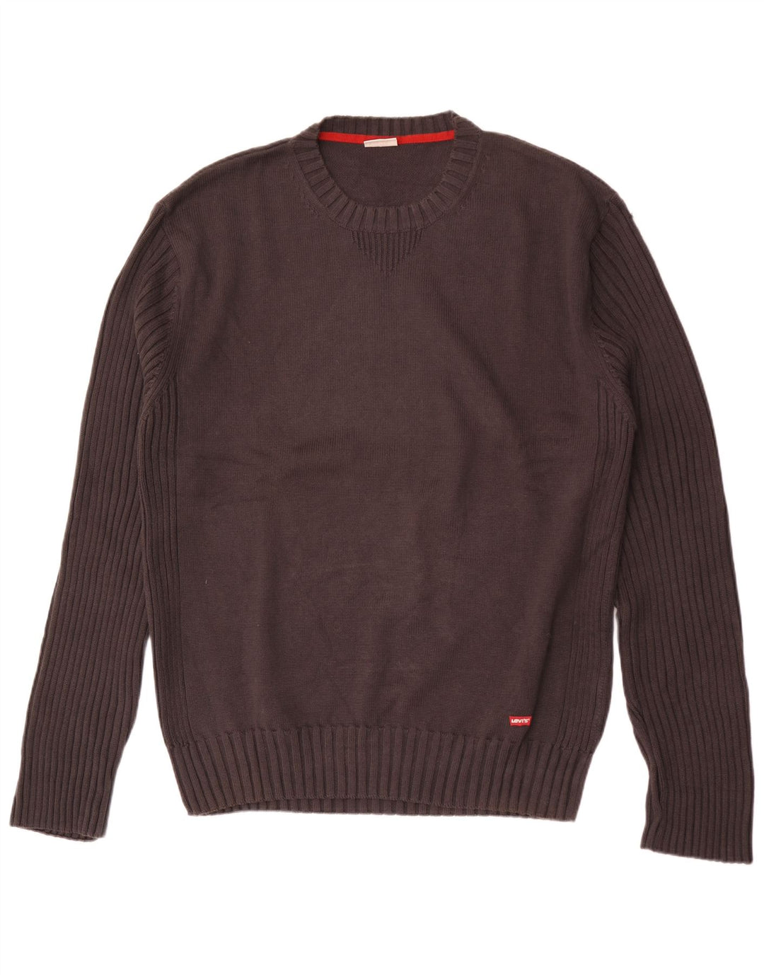 Levi's Jersey de cuello redondo para hombre, talla 2XL, algodón negro