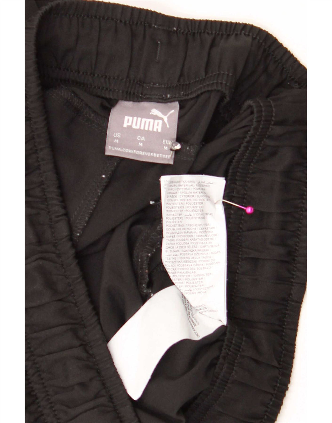 Pantalones cortos deportivos Puma para hombre poliéster negro mediano