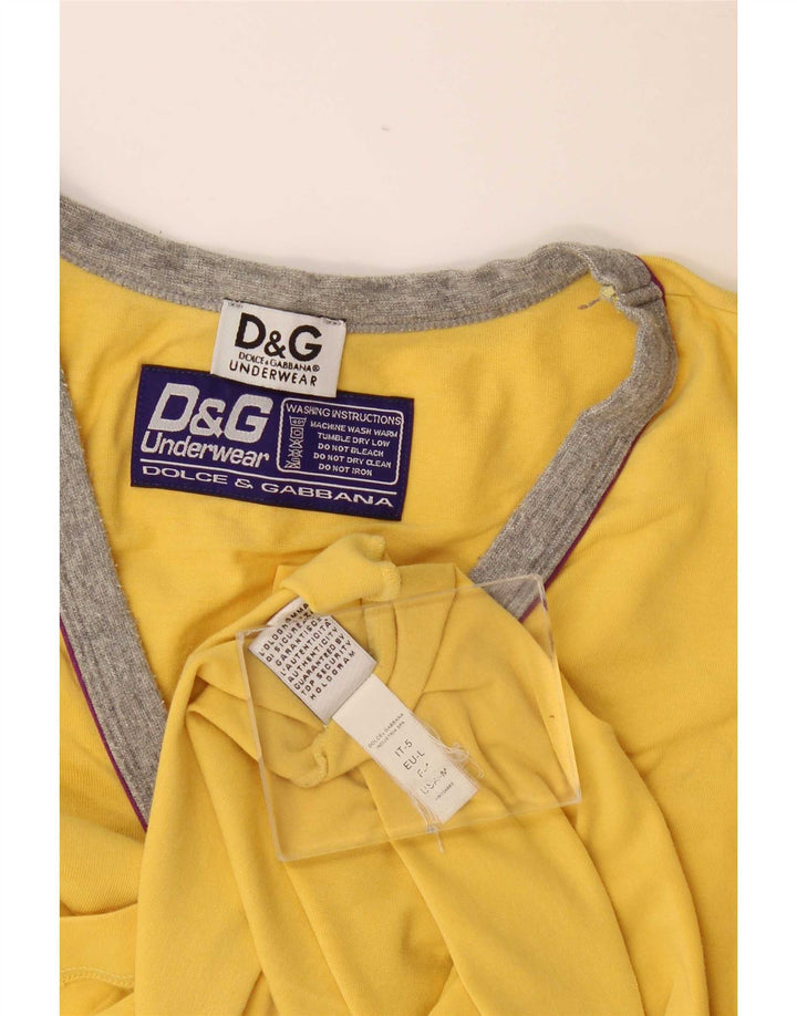 Dolce & Gabbana Hombre Camiseta Top Grande Amarillo