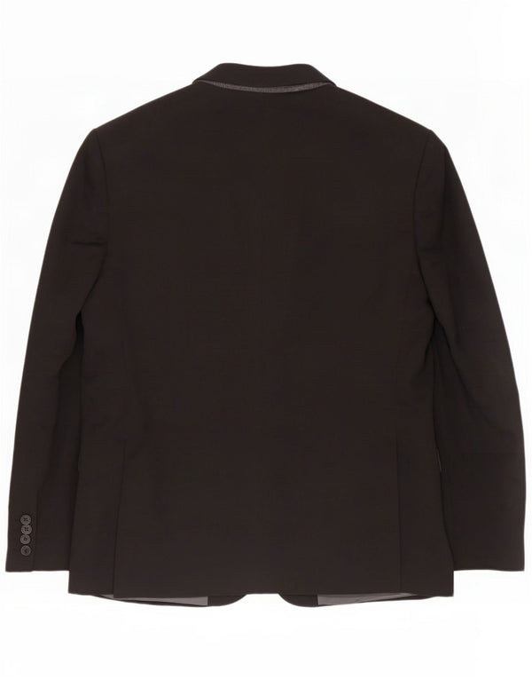 Marks & Spencer Chaqueta tipo blazer con 2 botones para hombre UK 44 XL Poliéster negro