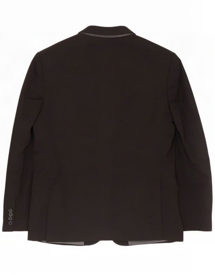 Marks & Spencer Chaqueta tipo blazer con 2 botones para hombre UK 44 XL Poliéster negro