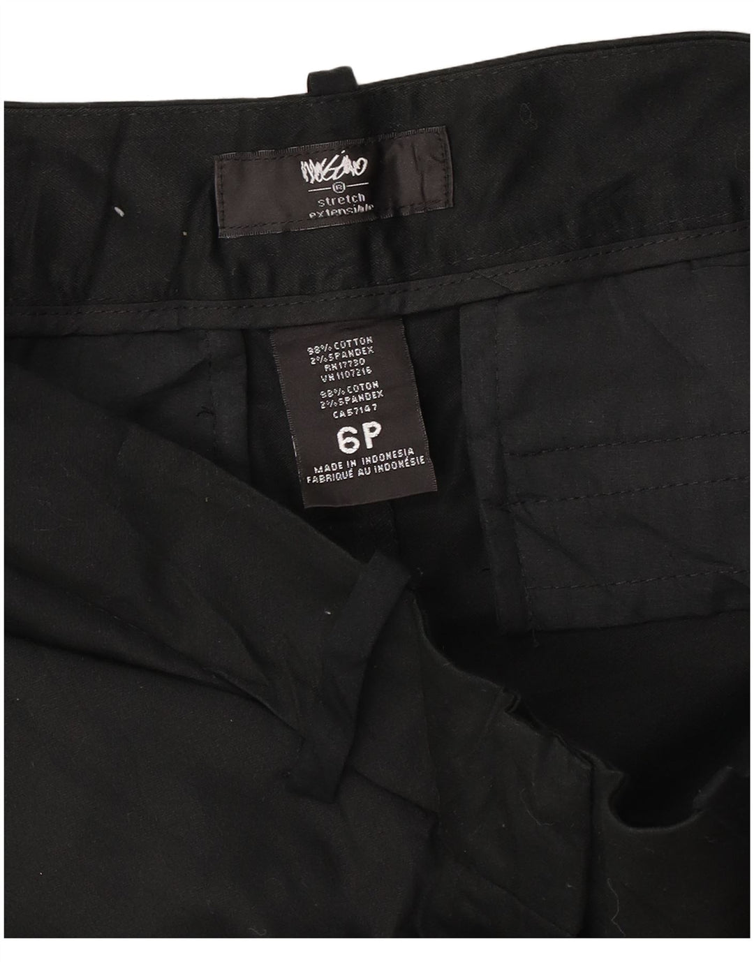 Mossimo Pantalones cortos casuales pequeños para mujer US 6 mediano W30 algodón negro