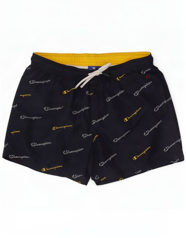 Champion Shorts De Natación Gráficos Para Hombre Poliéster Azul Marino Medio