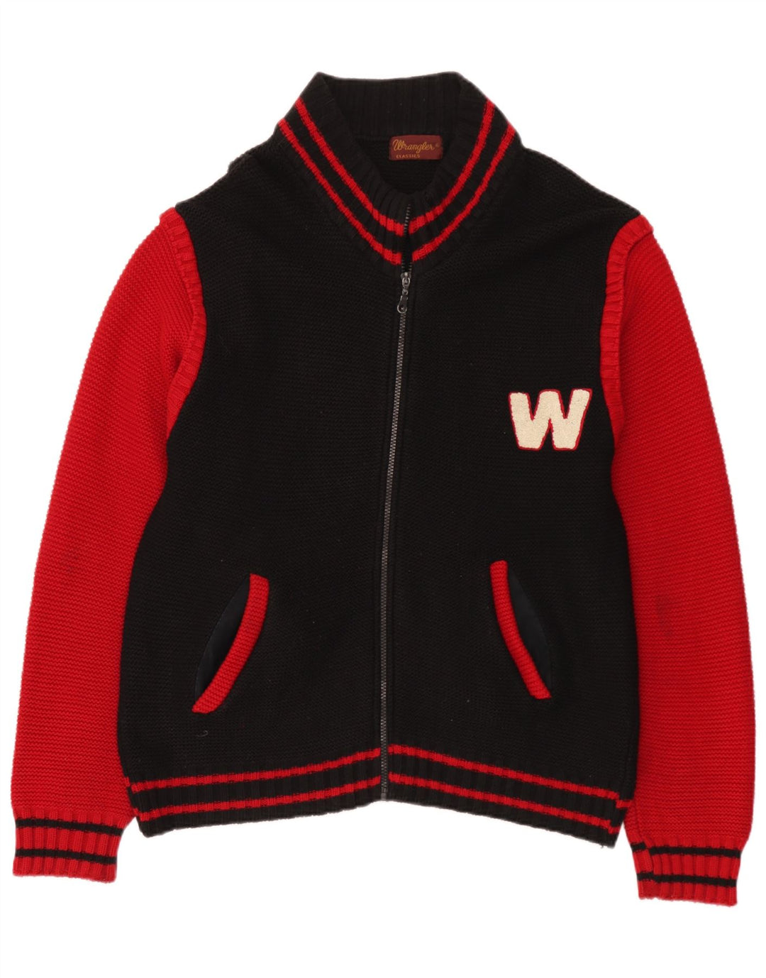 Wrangler Jersey tipo cárdigan con gráfico en color negro mediano para hombre