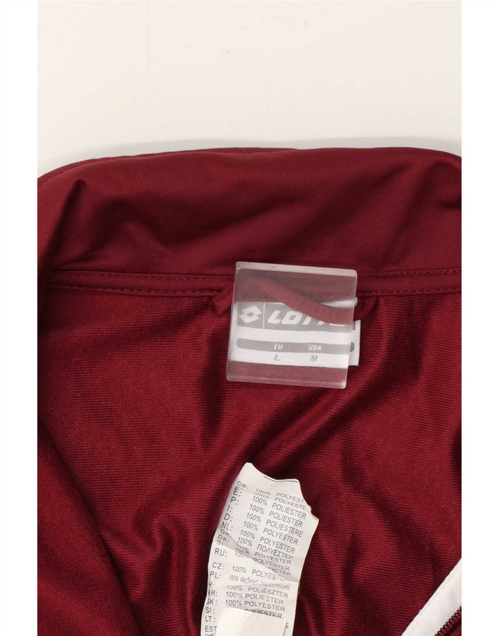 Lotto Hombre Chaqueta De Chándal Top Poliéster Color Block En Burdeos Medio