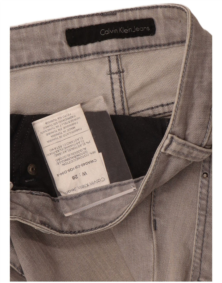 Vaqueros rectos para mujer CALVIN KLEIN W28 L33 Algodón gris