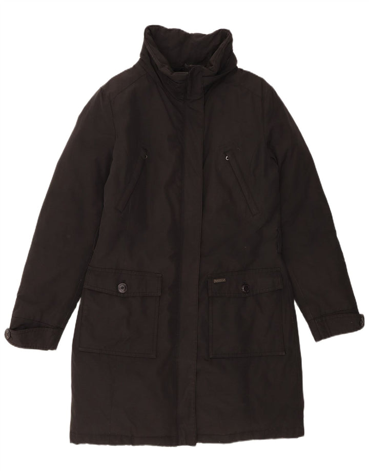 Woolrich Abrigo acolchado para mujer UK 44 Grande Algodón negro