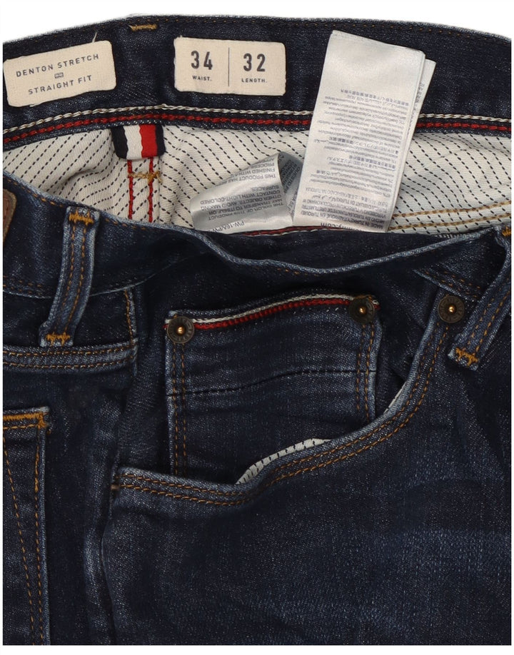 TOMMY HILFIGER Vaqueros rectos Denton para hombre W34 L30 Algodón azul marino