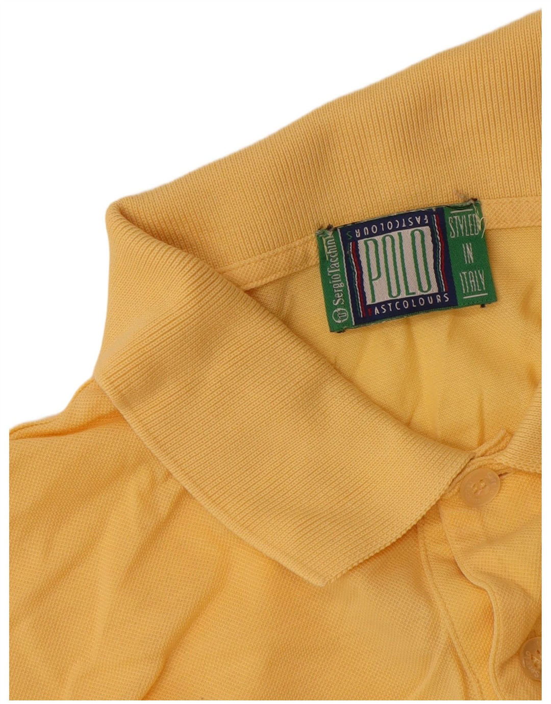Sergio Tacchini Polo para hombre grande amarillo