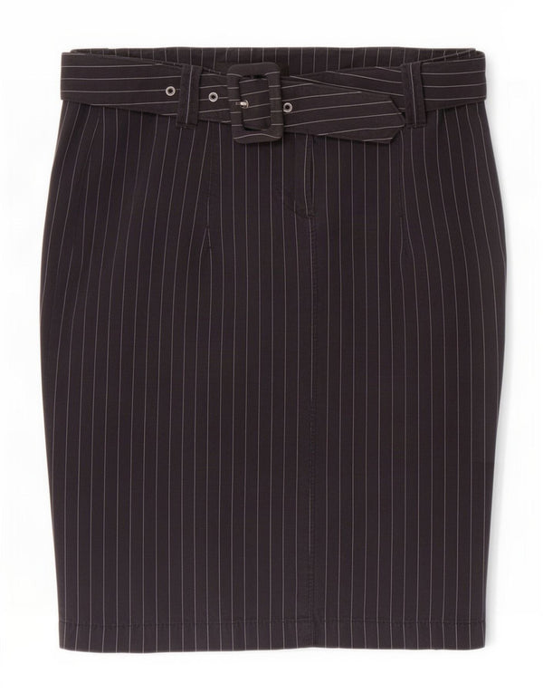 Falda lápiz Calvin Klein para mujer mediana W29 algodón a rayas azul marino