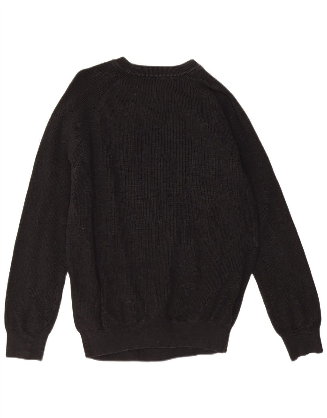 Zara Hombre Jersey Con Cuello Barco Jersey Grande Algodón Negro