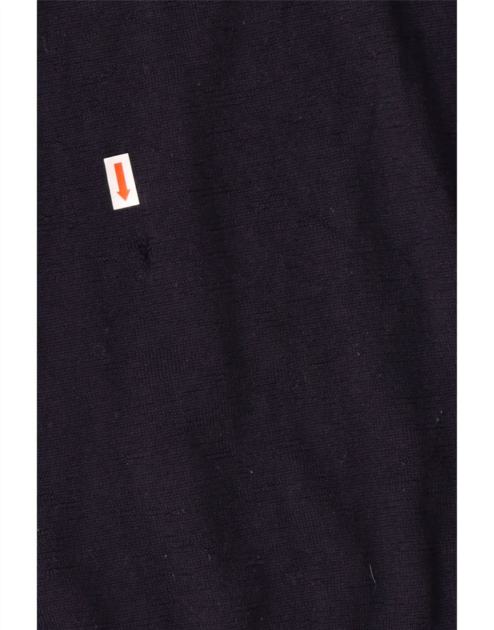 Lacoste Jersey de cuello redondo para hombre talla 4 mediano azul marino lana virgen