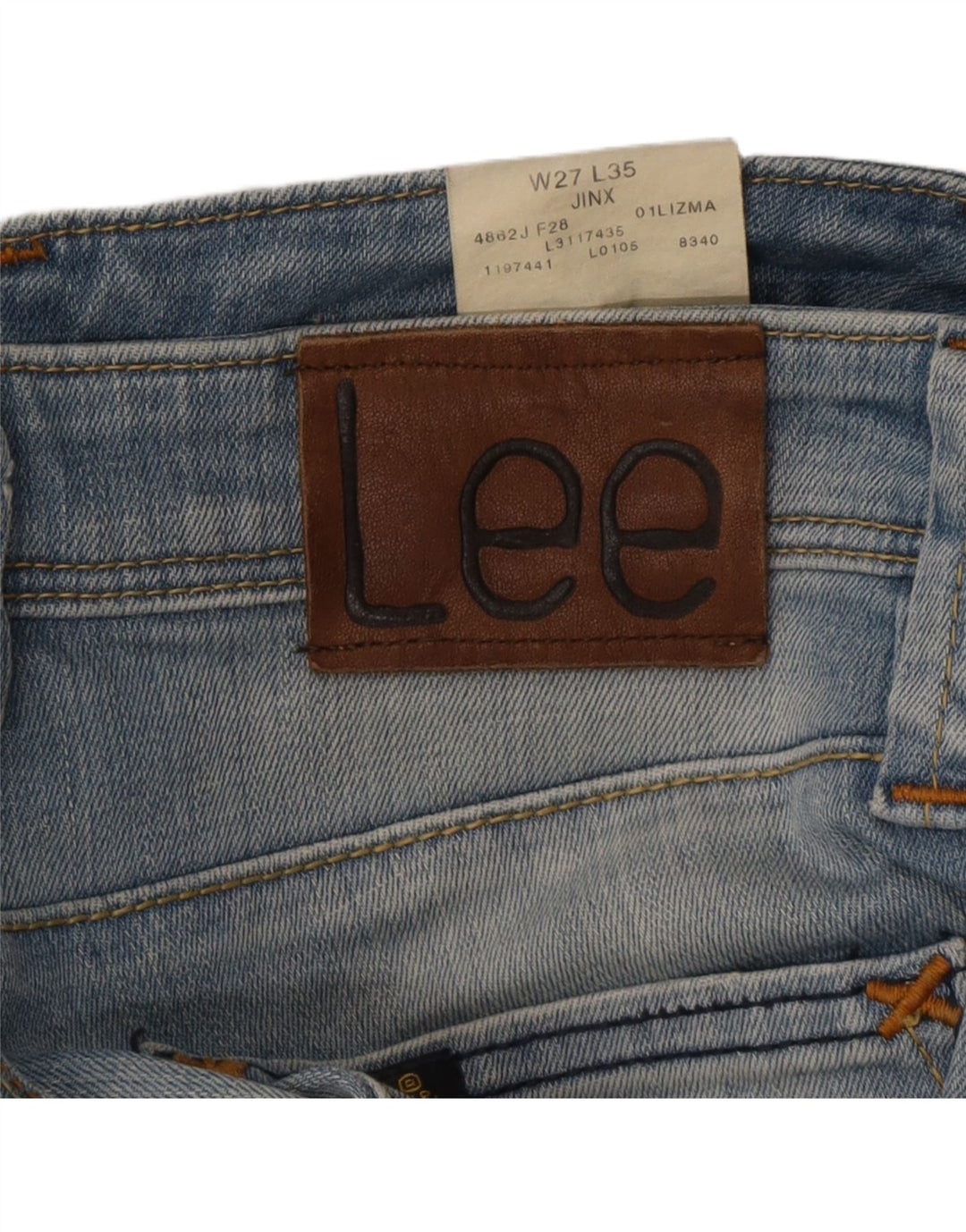 Vaqueros rectos Jinx para mujer LEE W27 L30 Algodón azul