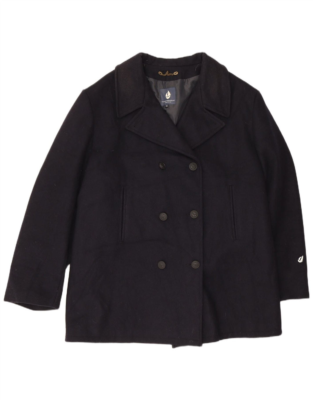 Michel Beaudouin Chaquetón para hombre IT 56 4XL Lana azul marino