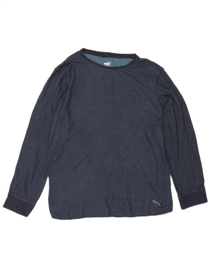 Puma Hombre Camiseta Manga Larga XL Azul Marino Algodón