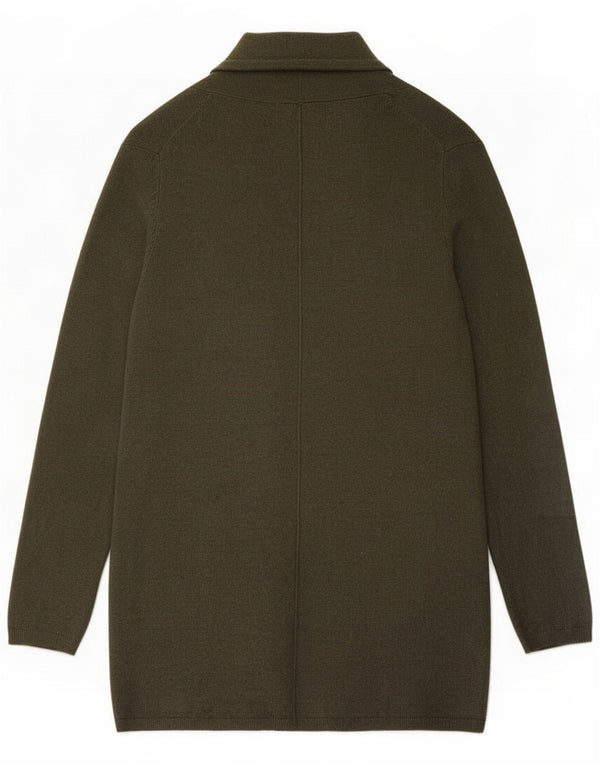 Zara Suéter tipo cárdigan abierto largo para mujer UK 44 Large Green
