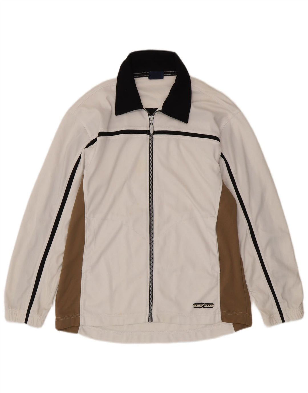 Asics Hombre Chándal Top Jacket Medium Blanco Colorblock Poliéster