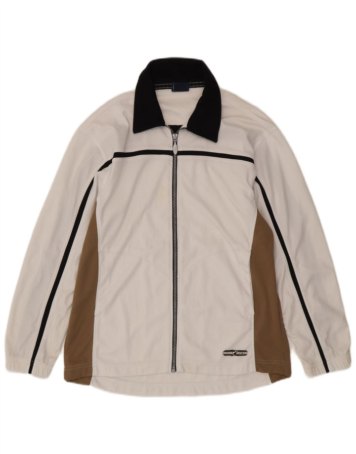 Asics Hombre Chándal Top Jacket Medium Blanco Colorblock Poliéster