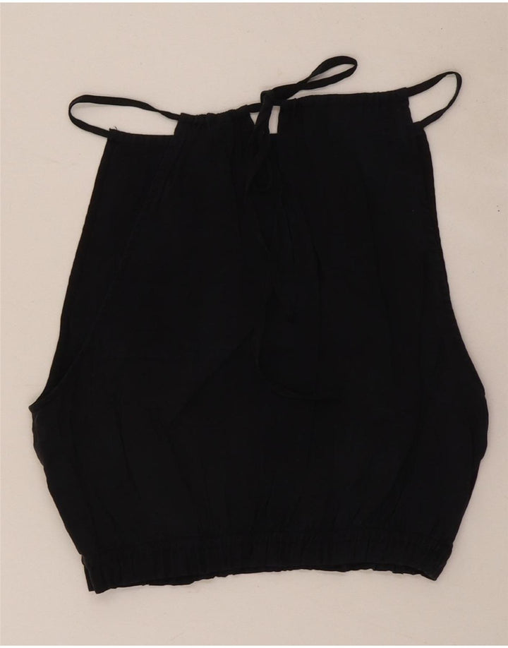Zara Mujer Crop Halter Top UK 4 XS Negro