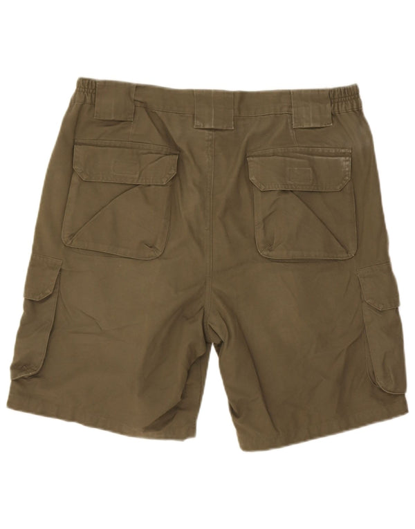Zara Mens Cargo Shorts EU 42 Grande W32 Caqui Algodón