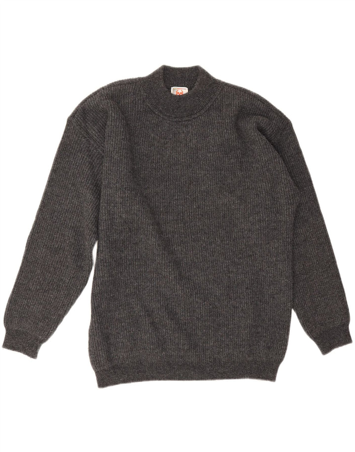 Stefanel Jersey De Cuello Alto Para Hombre De Lana Gris Medio