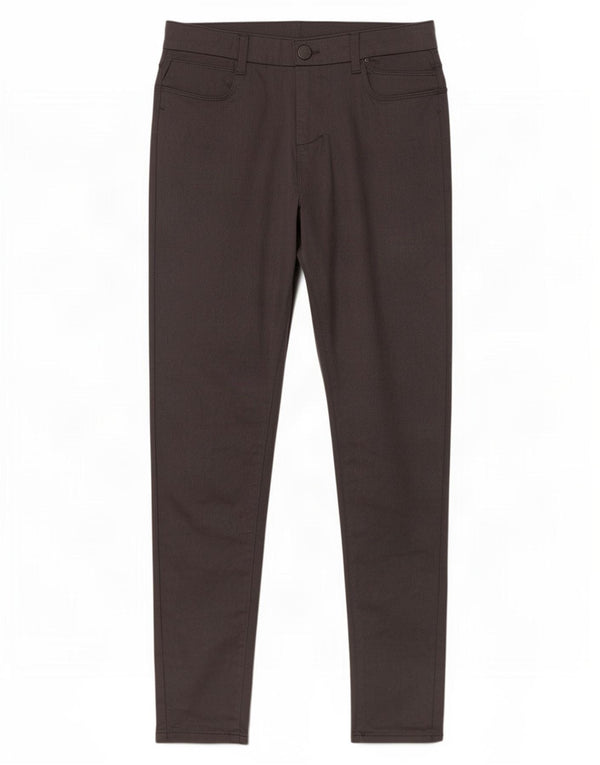 Marks & Spencer Pantalones casuales ajustados para mujer UK 12 Medium W30 L28 Gris