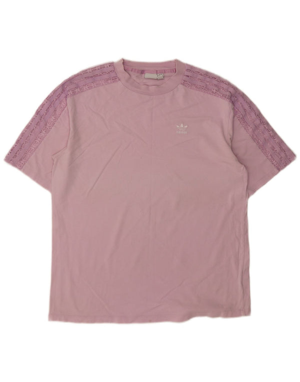 Adidas Camiseta gráfica extragrande para mujer UK 10 Small Pink