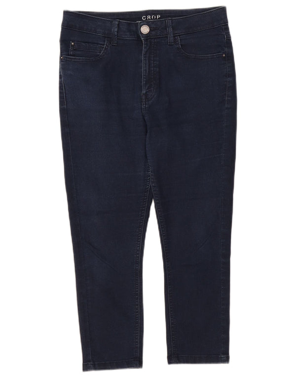 Marks & Spencer Jeans Capri para Mujer UK 10 Small W27 L21 Algodón Azul Marino