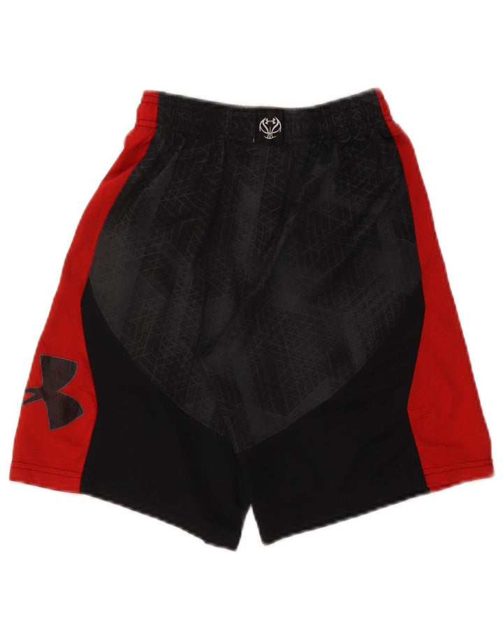 UNDER ARMOUR Pantalones cortos deportivos Heat Gear para niños 9-10 años Mediano Negro Geométrico