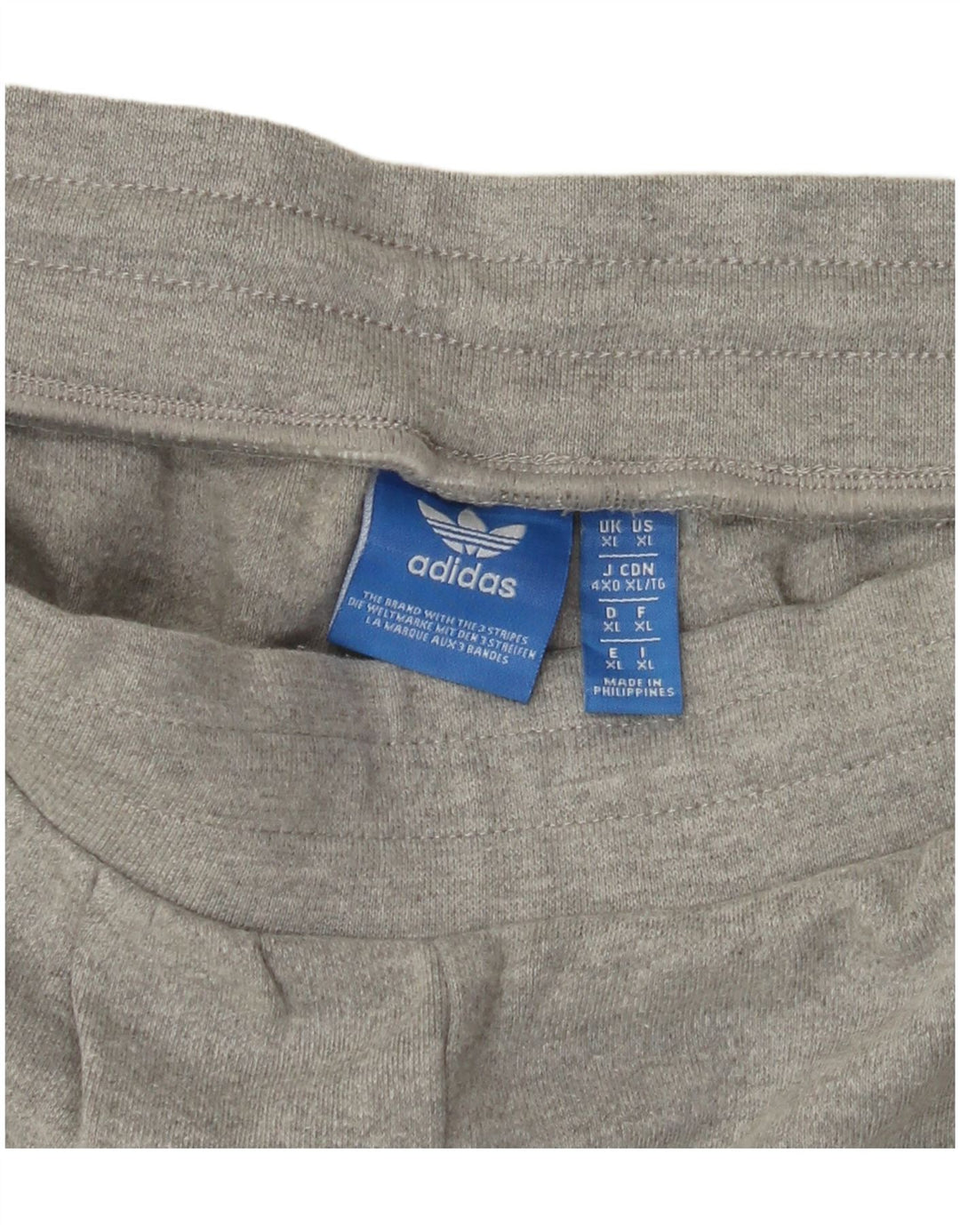 ADIDAS Pantalón de Chándal Hombre XL Gris Colorblock Algodón