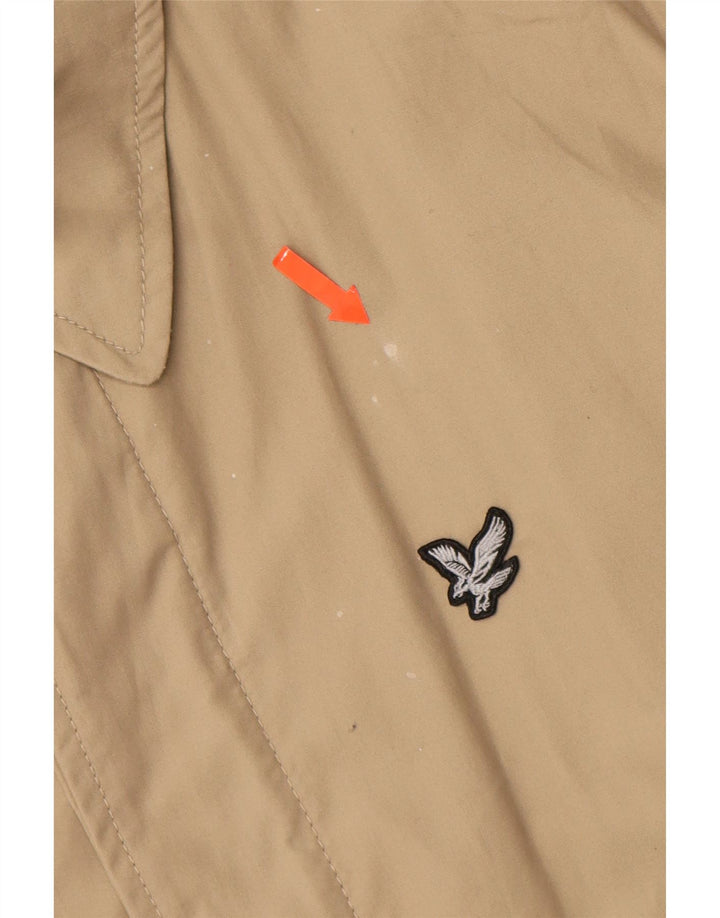 LYLE & SCOTT Chaqueta utilitaria para hombre UK 40 Grande Algodón beige