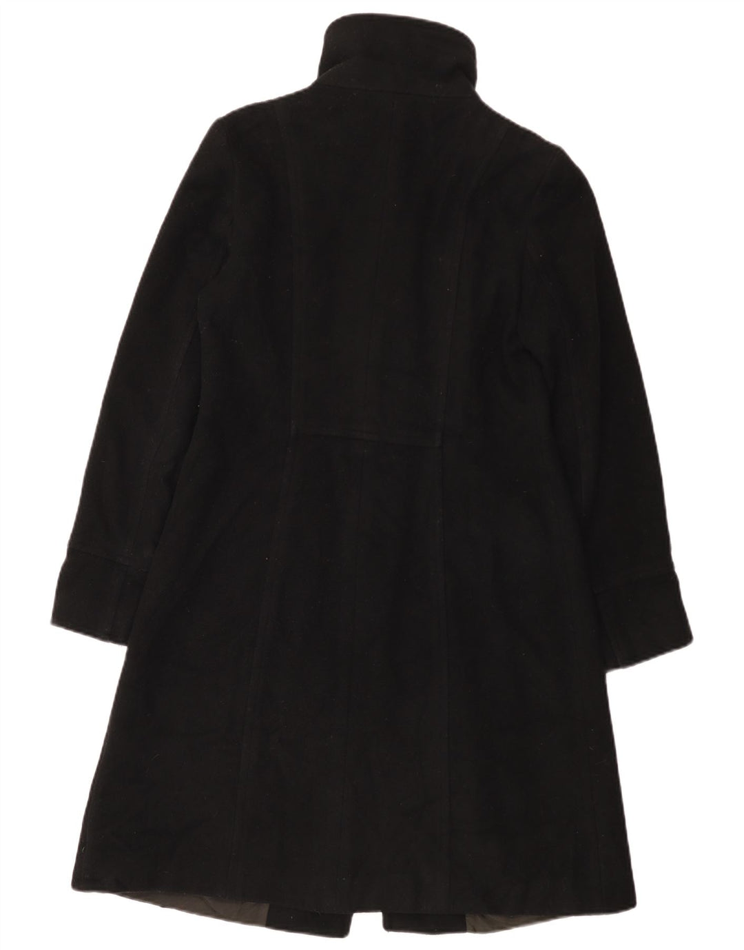 Zara Mujer Abrigo UK 12 Mediano Lana Negra